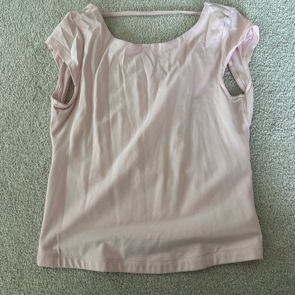 Garage Pink Low Back Top